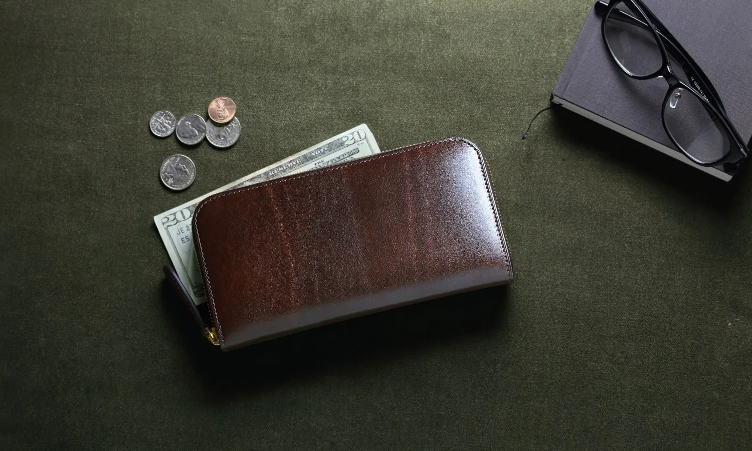 Alt81ラウンドファスナー長財布ダークブラウンのイメージ03