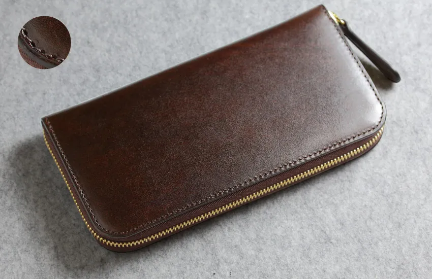 長財布 日本製 メンズ ステッチの色味
