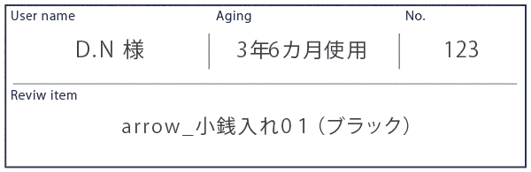 Alt81ご愛用者様レビュー  D.N 様 arrow_小銭入れ01_ブラック3年6ヶ月使用