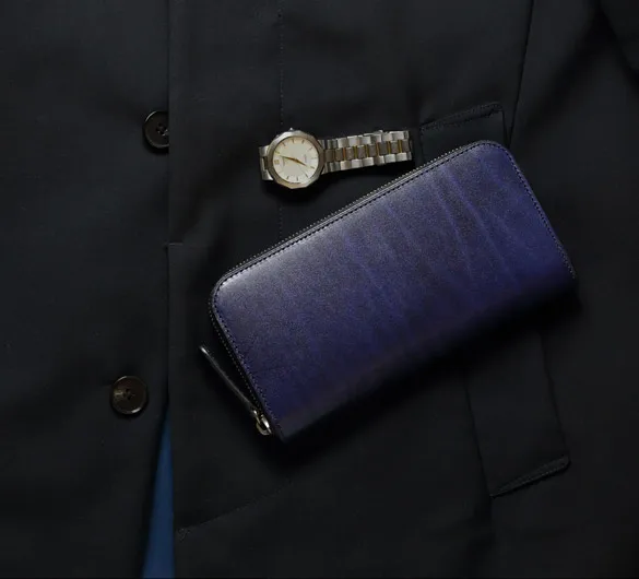 Alt81ラウンドファスナー長財布ネイビーのイメージ03
